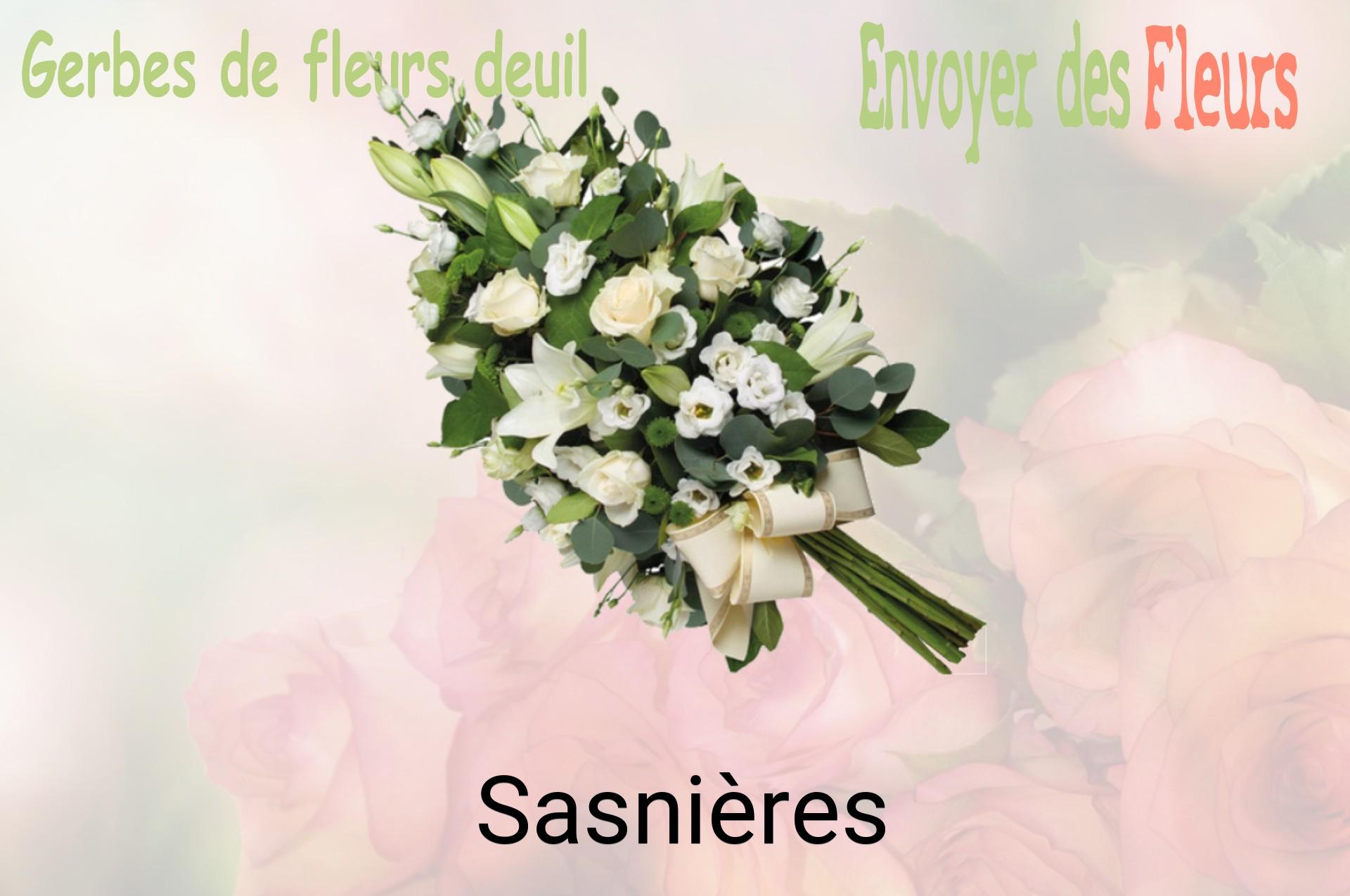 Gerbe de fleurs de deuil livrée à Sasnières